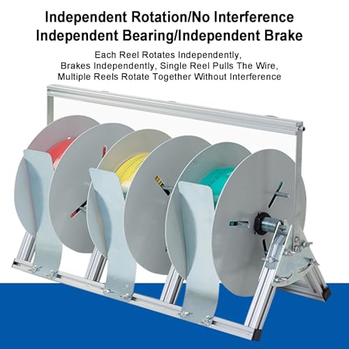 Soporte para carretes de cable de alta resistencia anti enredos 6