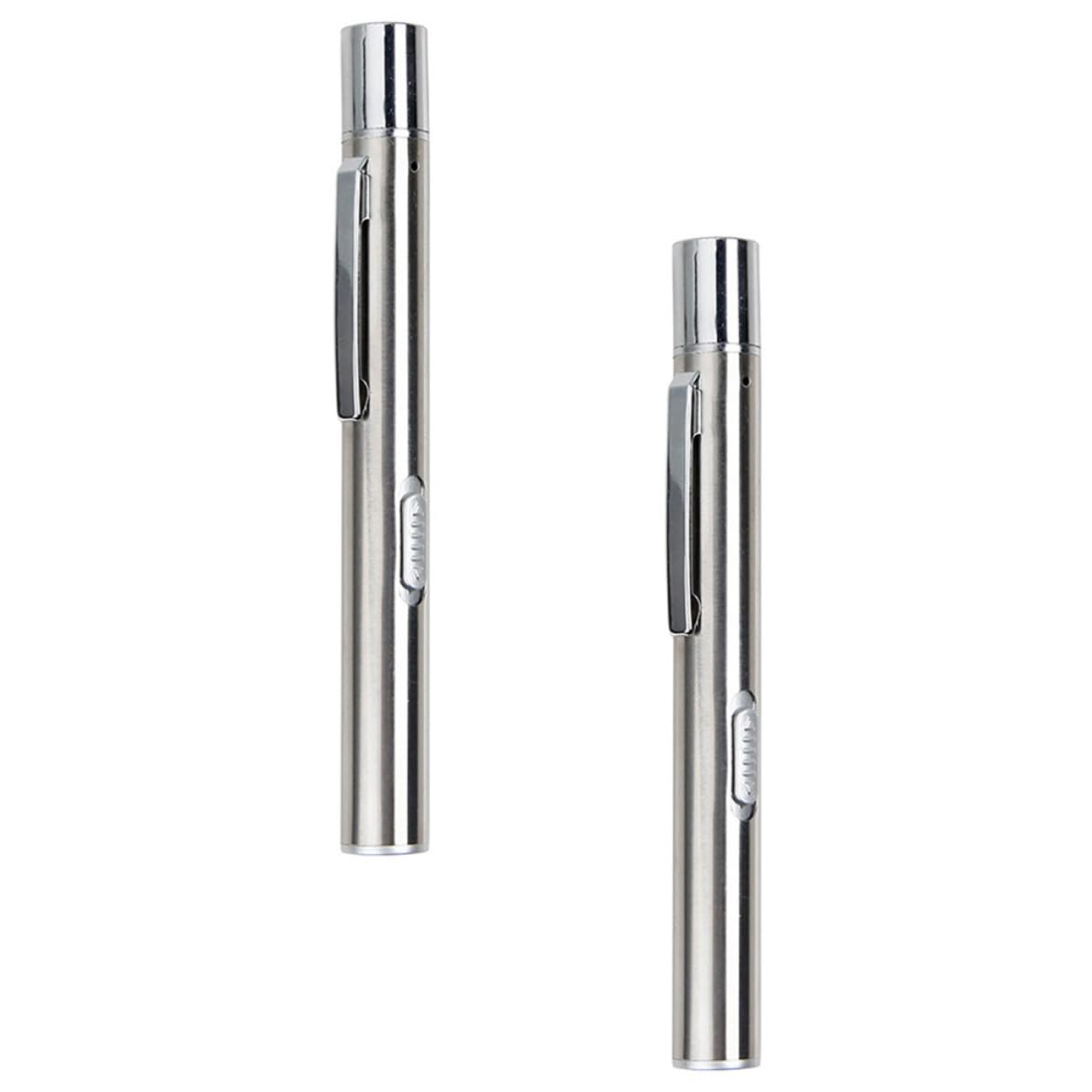Linterna recargable USB tipo bolígrafo LED DOITOOL de acero inoxidable para uso médico 8