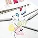 Vaessen Creative 1009-019 Papierwischer, Verblender Stift, Blending Stump, Skizzieren, 3D Zeichnen, Doppelkopf, 6 Stück, Verschiedene Größen, weiß, One Size