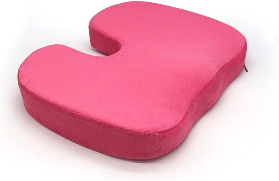 Slow Rebound Breathable Lumbar Cushion Candy Coloured Fabric Office