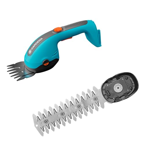 Image of Gardena Battery Grass and Shrub Shears PowerCut 20/18V P4A Solo: Sharp blades, Exchangeable blades, Lightweight, Vertical storage, Cordless (14750-55)