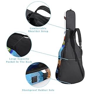 Housse pour guitare acoustique – Motif lion – 1 cm d’épaisseur – Étanche – 101,6 cm – 106,1 cm – 106,7 cm, Multicolore… - Les Beatles, Paul McCartney, John Lennon, RIngo Starr, George Harrison Housse pour guitare acoustique - Motif lion - 1 cm d'épaisseur - Étanche - 101,6 cm - 106,1 cm - 106,7 cm, Multicolore… – Image 3