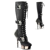 Demonia Women's Mue2028/BPU/PWCH Boot, Black, 12 M US