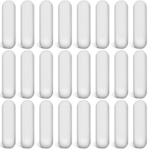 Weewooday 24 Pieces PTFE Magnetic Mixer Stirrer Bar, White Color Stainless Steel Laboratory PTFE Stir Plate Bar, Mixing Plate Magnet Stick (35 Mm/ 1.38 Inch)
