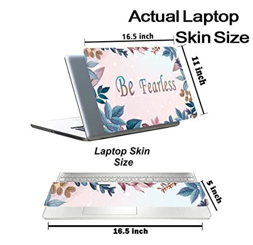 Image of Floral-D12 Top+Wrist Pad Vinyl Laptop Skin /Sticker /Cover for 17 to 17.3 Inches Laptops Laminated-Removable-HD Quality Compatible for Hp-Dell-Sony-Lenovo-Asus etc.(16.5x11 Inches)