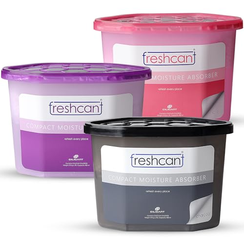 Image of Moisture Absorber Granule for Wardrobe,Closets, Storage Compartment, Cupboard, Almirah, Shoe Rack, Bathroom Uses (1 LAVENDER, 1 ROSE & 1 CHARCOAL COMBO PACK, Pack of 3)