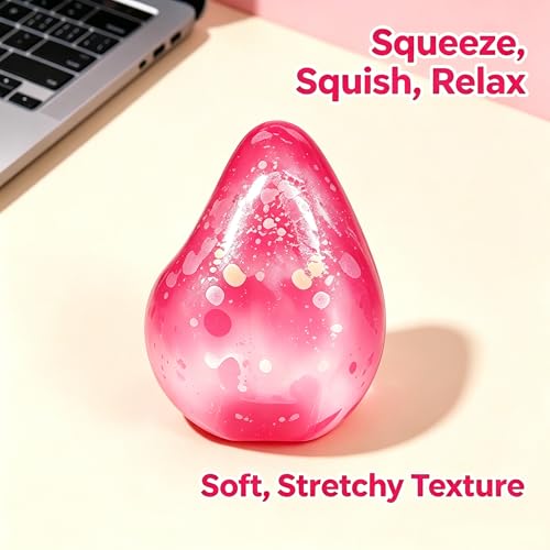 Fidget Toys Stress Cube, Cube Squishies Anxiety Stress Relief, Ice Squishy Stress Cube-Drop Malt Sugar Balls, Sensory Toys for Kids with Autism, Fidgets for Classroom Prize Toys (1pack Purple) - Image 4
