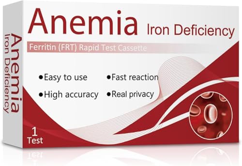 Iron Deficiency Home Test Kit Accurate & Easy Ferritin Test to Monitor Iron Levels at-Home Anemia ScreeningSuitable for for Both Children and Adults1Test