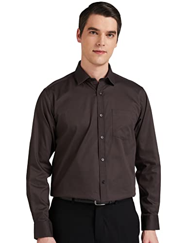 Amazon Brand - Symbol Men's Solid Cotton Formal Shirt | Plain | F...