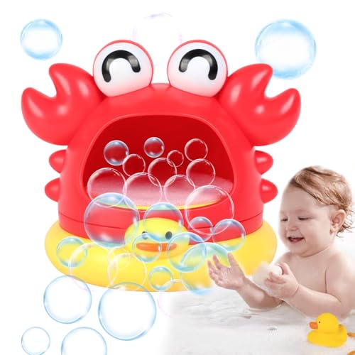 Baby Bath Toys for Toddlers, Crab Bath Toys for Toddlers for 1 2 3 4 5 Kids, Bath Bubble Maker No Battery Required Baby Kids Bathtub Toys As Birthday Gift for Boys Girls