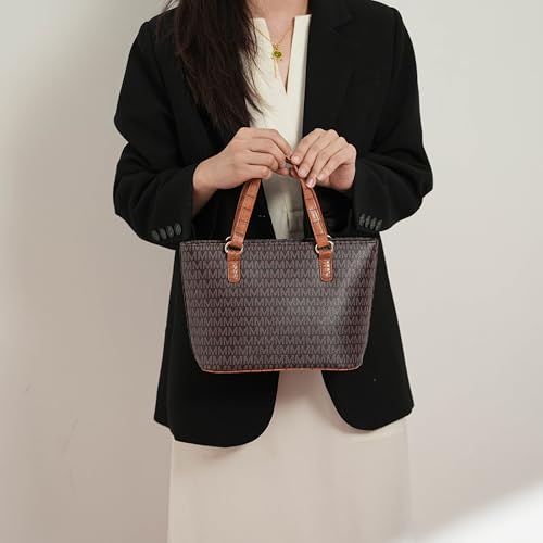 Image of MKF Collection Tote Bag for Women, Shoulder Bag & Wristlet Pouch Top Handle Vegan Leather 4Pcs Set by Mia K