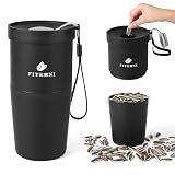 FIYEMNI Sunflower Seed Spit Cup, Seed Holder & Shell Disposal, Black