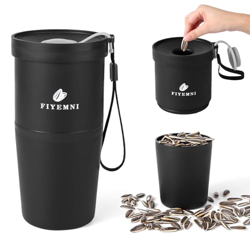 FIYEMNI Sunflower Seed Spit Cup Seed Holder & Shell Disposal Black