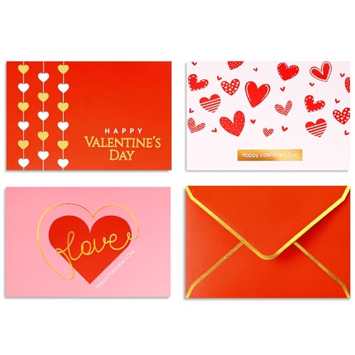 Cartes de Saint-Valentin vierges vintage Winoo Design avec enveloppes pour adultes, lot de 36