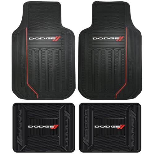 U.A.A. INC. Elite Series Front & Rear Car Truck SUV Seat Rubber Floor Mat for Dodge RAM