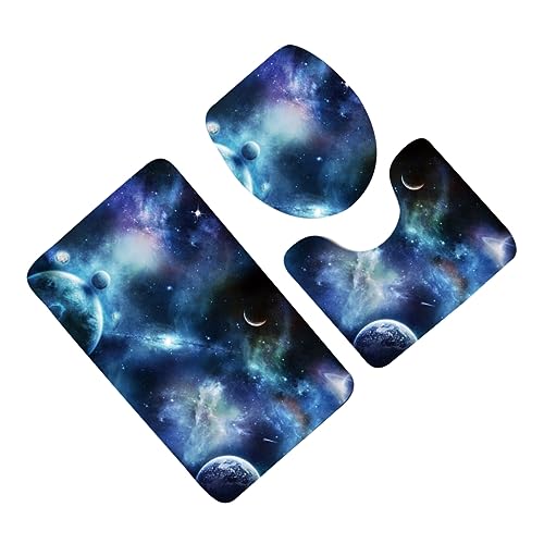 DRESSOOS Juego De 3 Piezas alfombras Alfombra de baño Inodoro Estera de la Puerta Traje de Tres...