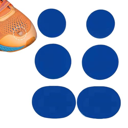 Shoe Patches for Holes - Self-Adhesive Reinforcement for Worn Footwear, 6-Piece Toeburst Prevention Pads with Flexible Coverage,