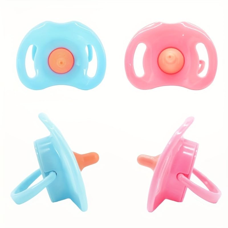 BOLEXN Toy Pacifiers for Baby Dolls Pink and Blue 4 Pack