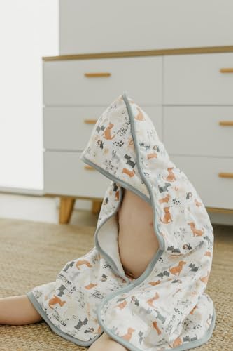 Image of Copper Pearl Hooded Bath Towels Premium Knit /Terry Cloth Baby Towels with Hood, Pockets, and Cool Designs - Great to Gift and Make Bath Time Fun - Baby Bath Towel, Rufus