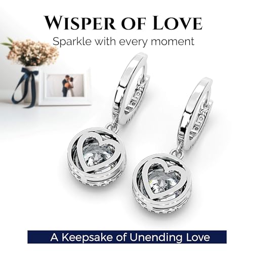 Moissanite Diamond Drop Earrings for Women Halo Solitaire S925 Rodium Vermeil Sterling Silver Dangle for Wife Girlfriend Mom Gifts for Her Daughter on Birthday Wedding Anniversary4