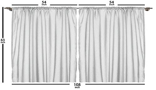 Ambesonne Ocean Curtains, Palm Coconut Trees and Ocean Waves Mountains on Paradise Island Beach Image, Living Room Bedroom Window Drapes 2 Panel Set, 108" X 63", Green Cream - Image 2