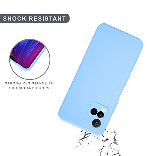 Image of SPRIG Compatible with VIVO Y33s Phone Liquid Silicone Cover Premium Back Cover Drop Tested Shock Proof Mobile Case for Men, Women, Boys and Girls with Camera Protection (Denim Blue)