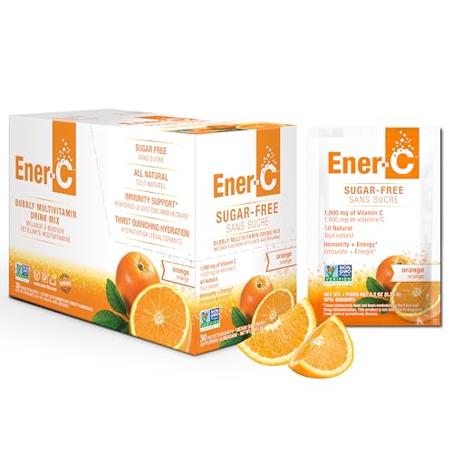 Image of Ener-C Sugar Free Multivitamin Drink Mix, Zero Sugar - Orange, 30 Count | Vitamin Powder for Water, Electrolytes Powder No Sugar, Hydration Boost Packets, Vitamin C & B12