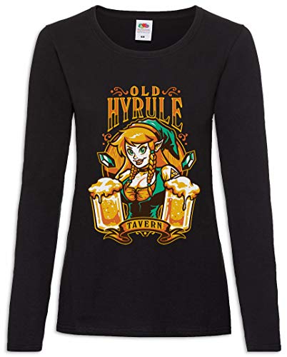 T-Shirt à Manches Longues Old Hyrule Tavern Urban Backwoods pour Femme en Coton