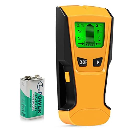 PERLESMITH Stud Finder Wall Detector 5 in 1 - Electronic Stud Sensor Wall Scanner Center Finding - with Battery LCD Display for Wood Metal Studs AC Wire Detection