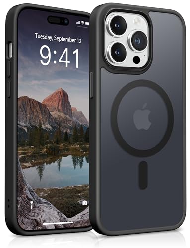 Coque iPhone 14 Pro Max GONEZ MagSafe translucide mate antichoc