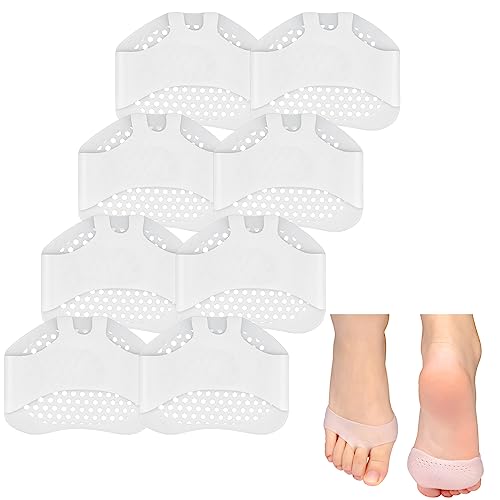 LOPHE Ballenpolster Vorfuß, 4 Paar Silikon Bienenwabe Stoff Vorderfuß...