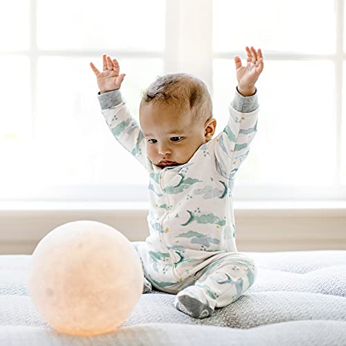 Image of Burt's Bees Baby unisex-baby Sleep & Play, Organic One-piece Romper-jumpsuit Pj, Zip Front Footed Pajama