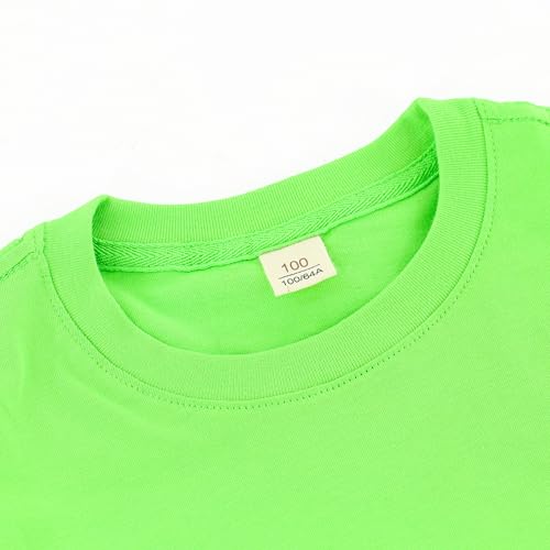 Image of Toddler Kids Short Sleeve Crew Neck T-Shirt Pullover, Loose Fit Casual Basic Tees for Boys Girls 2-8 Years