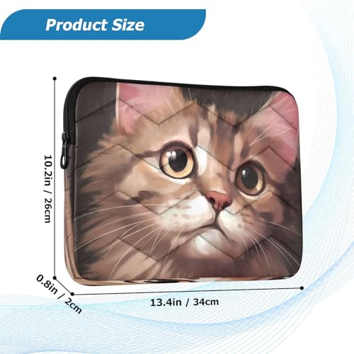 Funda para portátil de 13-14 pulgadas Cute Cat impermeable miniatura 3