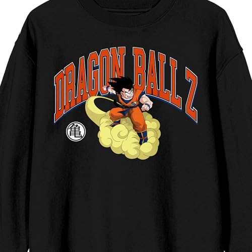 Bioworld Dragon Ball Z Goku Riding Cloud Crew Neck Long Sleeve Adult Black Sweatshirt2