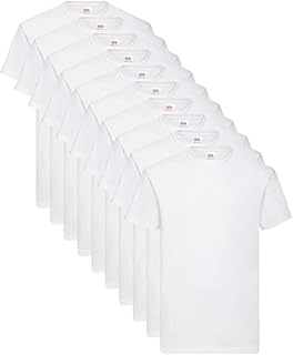 Fruit of The Loom Pack 10 Camisetas Básicas Hombre - Camisetas Manga Corta Hombre Multicolor - Camiseta Hombre Ideal para Uso Diario y Comodidad.