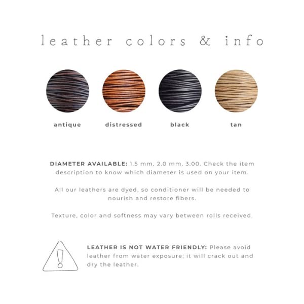 Miniatura 9 de 3 mm Men Genuine Leather Bracelet - Handmade Adjustable Cuff, Mens Minimalism Leather Wrap Wristband, Simple Accessories, Premium Leather, Women