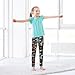 Selerdon Toddler Girls Leggings Colorful Fish Black Fitness Bottoms Movement Friendly Stretchy Fabric Fashion Leisure Print Pants for Fall 9-10T