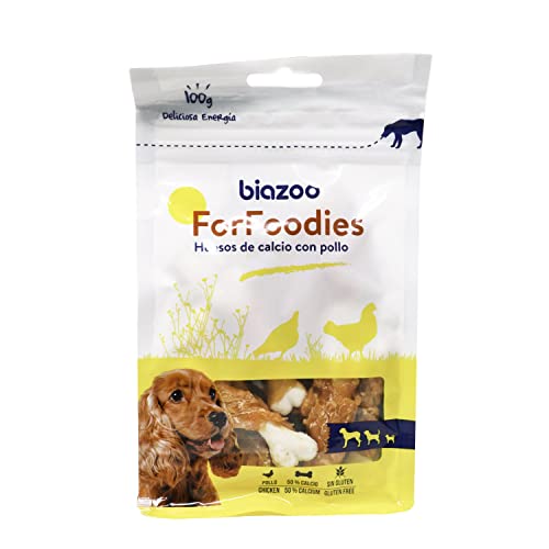 Os de calcium avec poulet pour chien Lot de 8 sacs de 100 g
