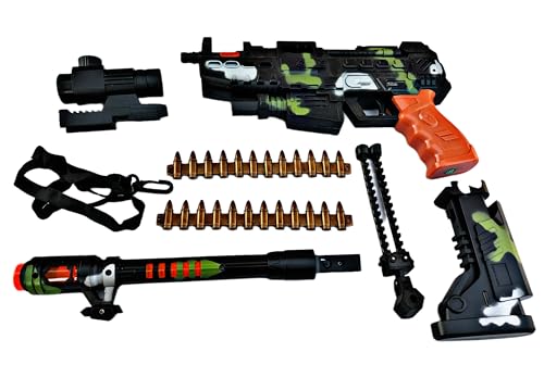 Image of RUHANI Army Style Machine Gun Toy for Kids (Multi Colour)