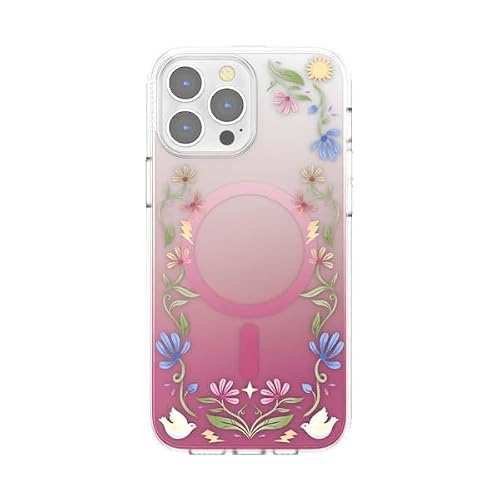 PopSockets iPhone 13 Pro Max Phone Case w/MagSafe- Boho Wilds Maroon
