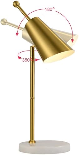 Miniatura 3 de Hsyile Lighting KU300234 Lámpara de mesa creativa para dormitorio y sala de estar, acabado de latón