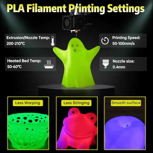 Image of SUNLU Glow in The Dark PLA Filament, Neatly Wound Luminous PLA 3D Printer Filament 1.75mm Dimensional Accuracy + /- 0.02mm, Fit Most FDM 3D Printers, 1kg Spool (2.2lbs), (Yellow PLA, Glow Yellow)