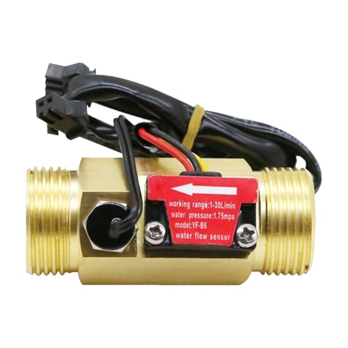 Sensor de flujo de agua B6 con turbina de metrología y detector de temperatura de 3/4 pulgadas