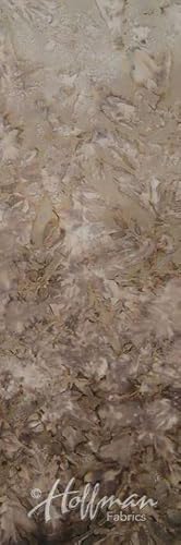Cotton Batik Ombre Gravel Brown Tan Mottled Style Hand-Dyed Bali Batiks Selvage-to-Selvage Ombre Cotton Fabric by the Yard (D172.38)