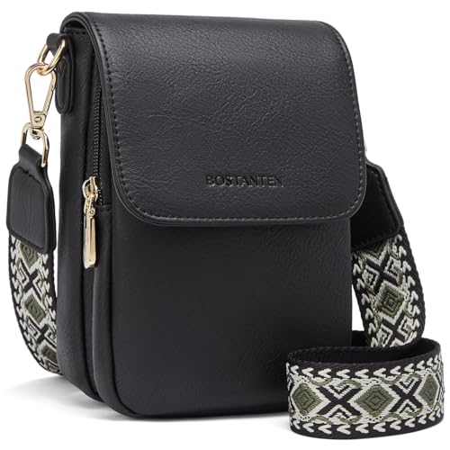 Image of BOSTANTEN Crossbody Bags for Women Cell Phone Purse Leather Wallet Handbags with Card Slots