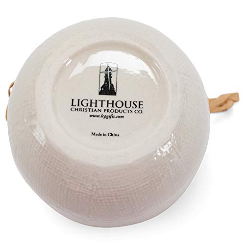 Lighthouse Christian Products A Life Filled With Love Embossed Fabric 12.75 X 5 Textured Ceramic Vase #TOP4