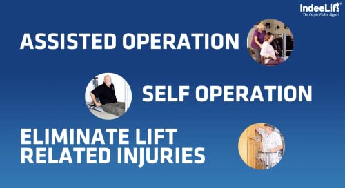 Indeelift People Picker Upper | Ppu 300 | Patient Lift – Lift Assist Device, Fall Recovery, Transfer Aid | Heavy-Duty Weight Capacity 300Lb - Seat Can Be Raised 21" - Sit To Stand Electric Human Lift #TOP7
