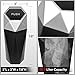 DNA MOTORING Mini Car Auto Trash Can with Removable Lid, Leakproof Mini Garbage Bin for Automotive Home Office,Black/Silver,ZTL-OD-01-SL