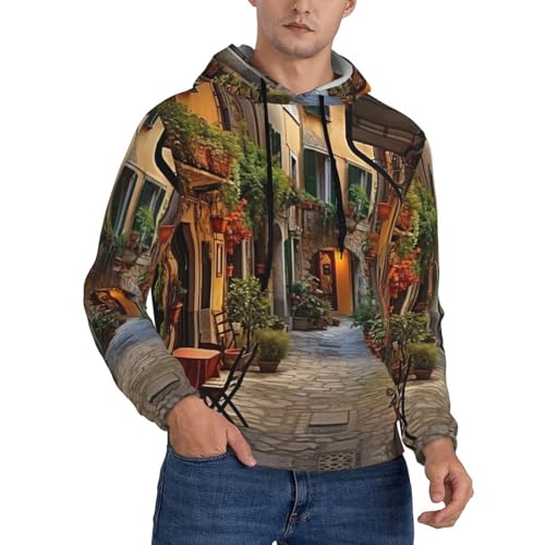 Sweat à capuche imprimé Old Street pour homme style italien toutes saisons